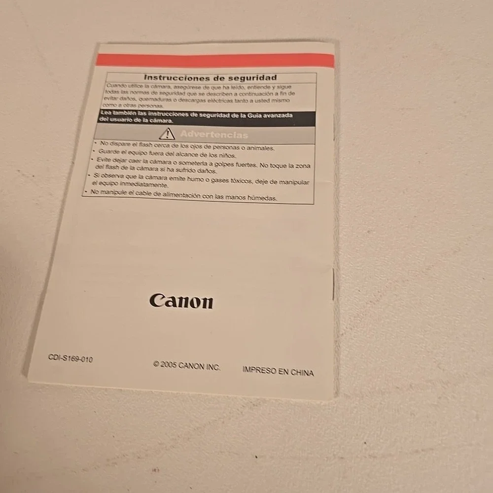 Original CANON Spanish‎ Instruction Manual For POWERSHOT A410 Digital Camera